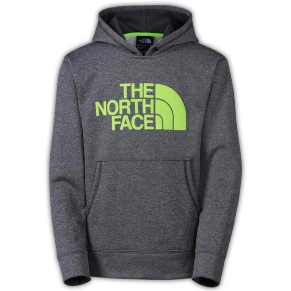The North Face Youth Gray w/ Neon Print Pullover Hoodie, Estimated Sz XL (14-16) - Picture 1 of 8